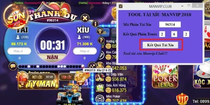 Tool Hack Tài Xỉu - Hỗ Trợ Phân Tích Kết Quả Tại Sunwin 3 Từng bước sử dụng tool hack Tài Xỉu theo hướng dẫn của Sunwin.